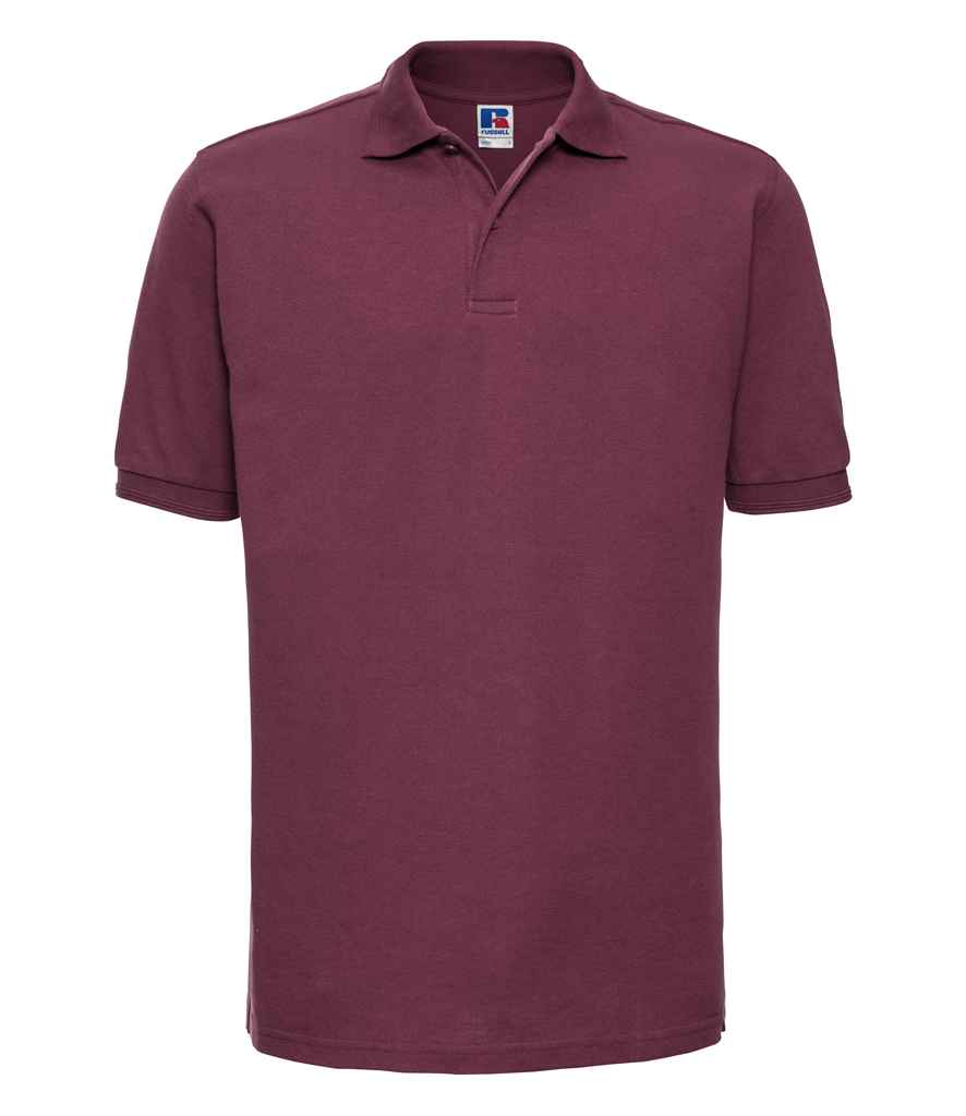 Russell Hardwearing Poly/Cotton Piqué Polo Shirt Burgundy – WOVINA